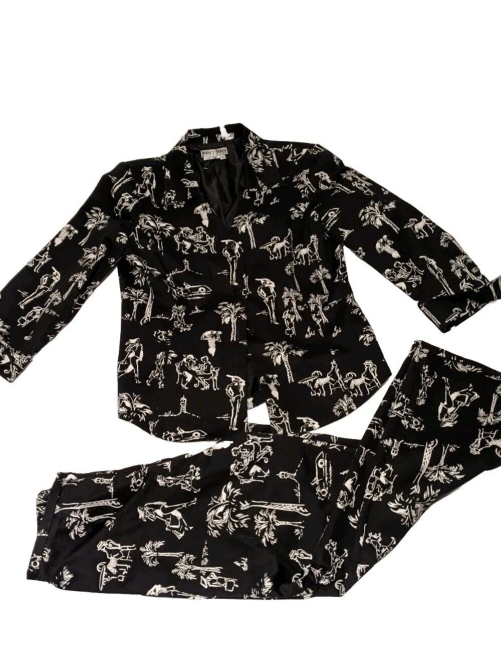 Nancy Bolen City Girl Capri Pantsuit Size 4